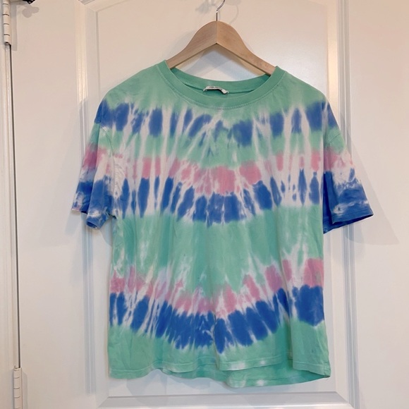 Zara Tops - Zara Trafulac Cropped Tie Dye Tee Size M